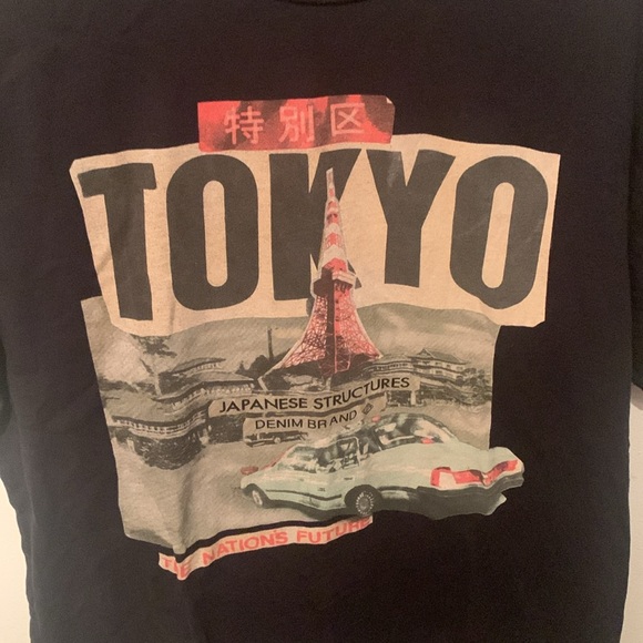 Super Cool Tokyo Japan Tshirt By Point Zero 100% cotton SZ Large Slim Fit🔥 - Picture 2 of 5